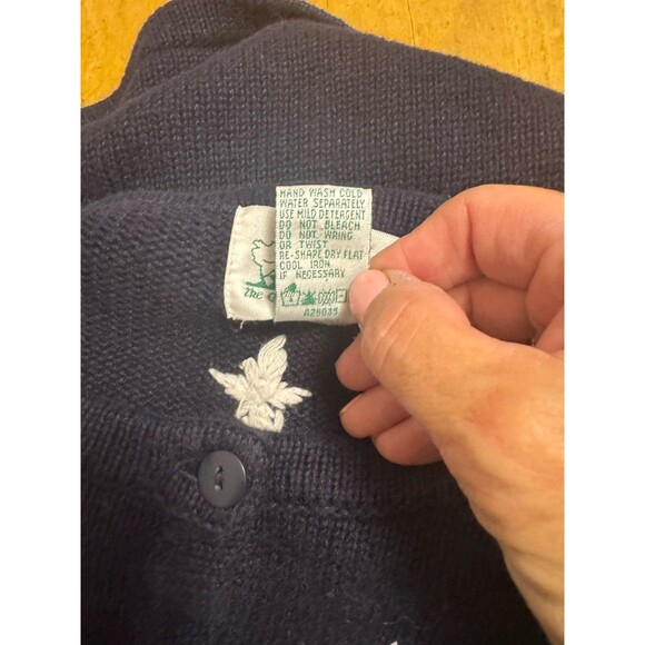 The Quacker Factory Embroidered Patriotic Snowmen Sweater Cardigan Size M a27 - Picture 8 of 10